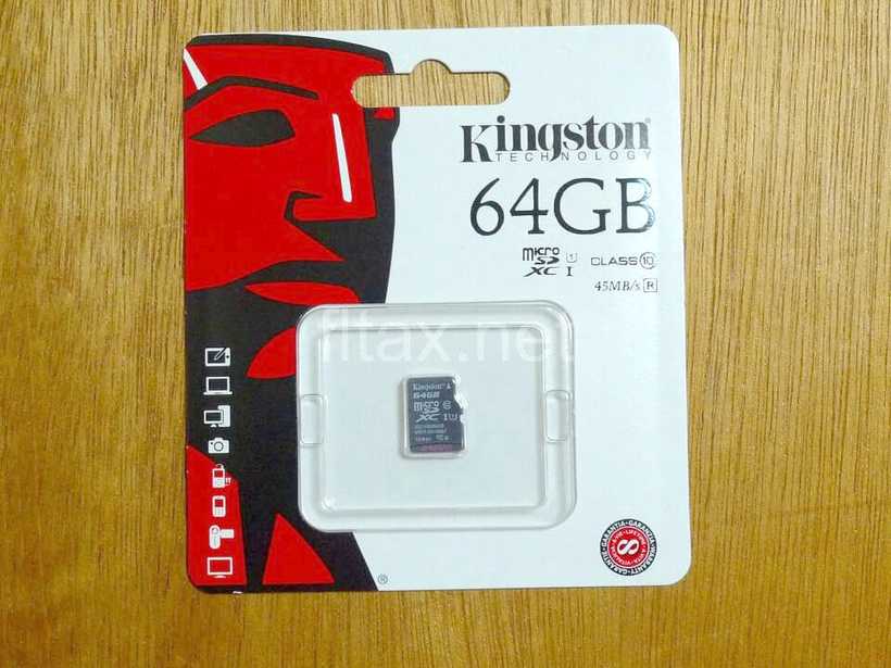 キングストンのmicroSDカード 64GB